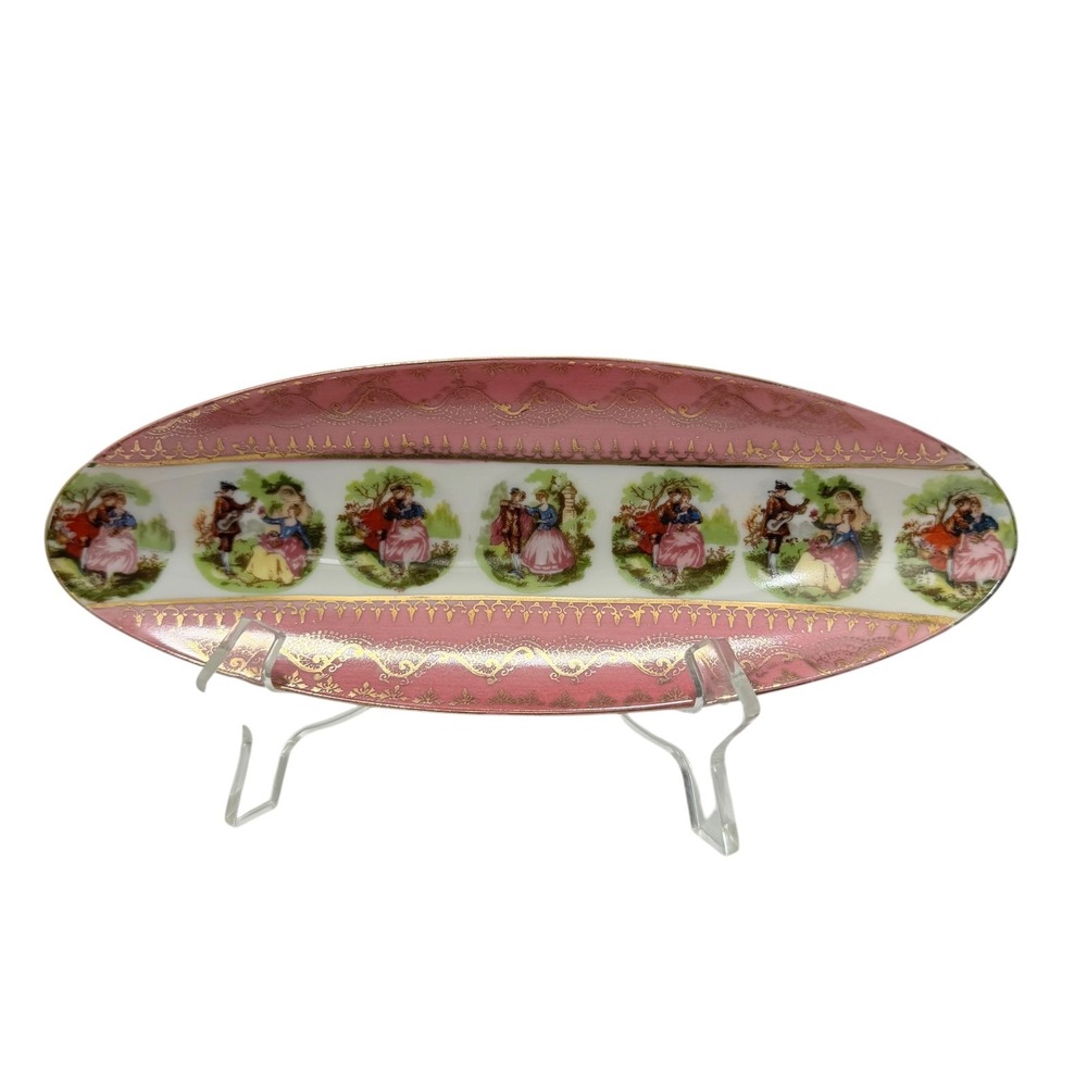 Vintage Royal Vienna Regencycore Grandmillenial Celery Dish Love Story Courting